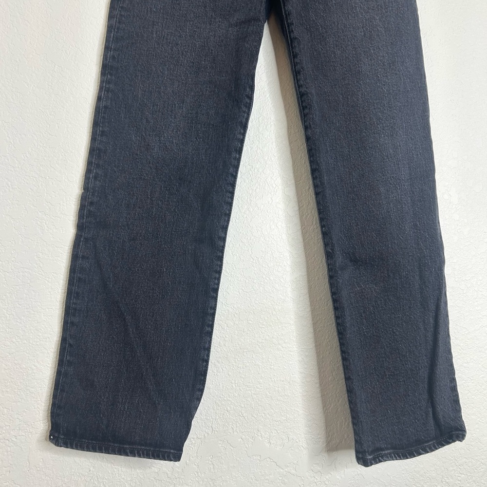 Levi's Black Ribcage Straight Ankle Leg Jeans Classic Style - Picture 8 of 13